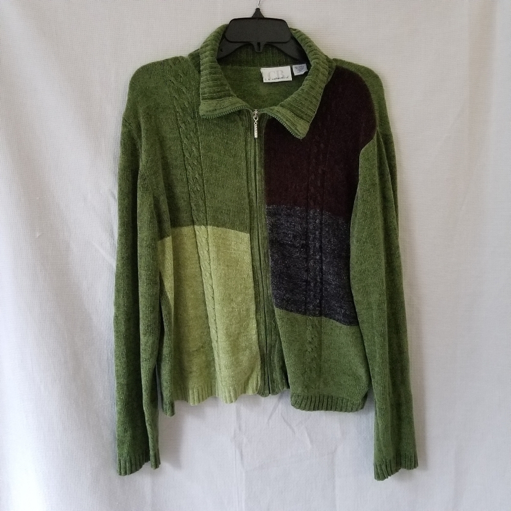 C.B. Collection Zip Front Sweater